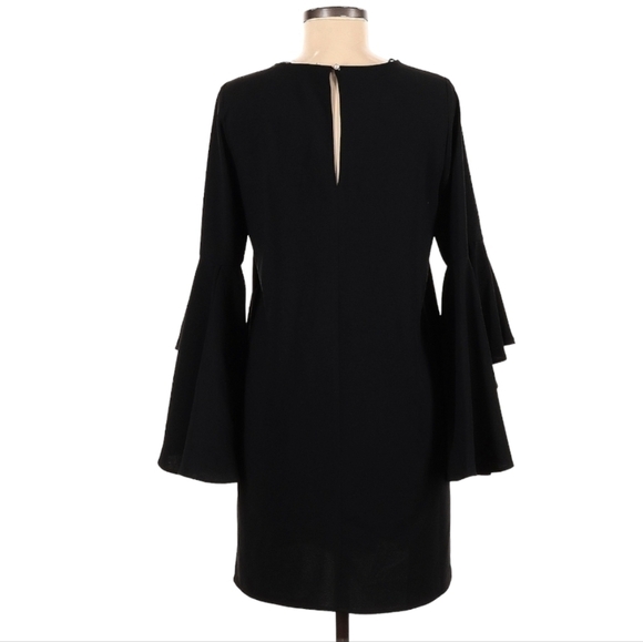 Zara Black Romantic Poet Sleeve Dress Size Medium - Picture 2 of 2